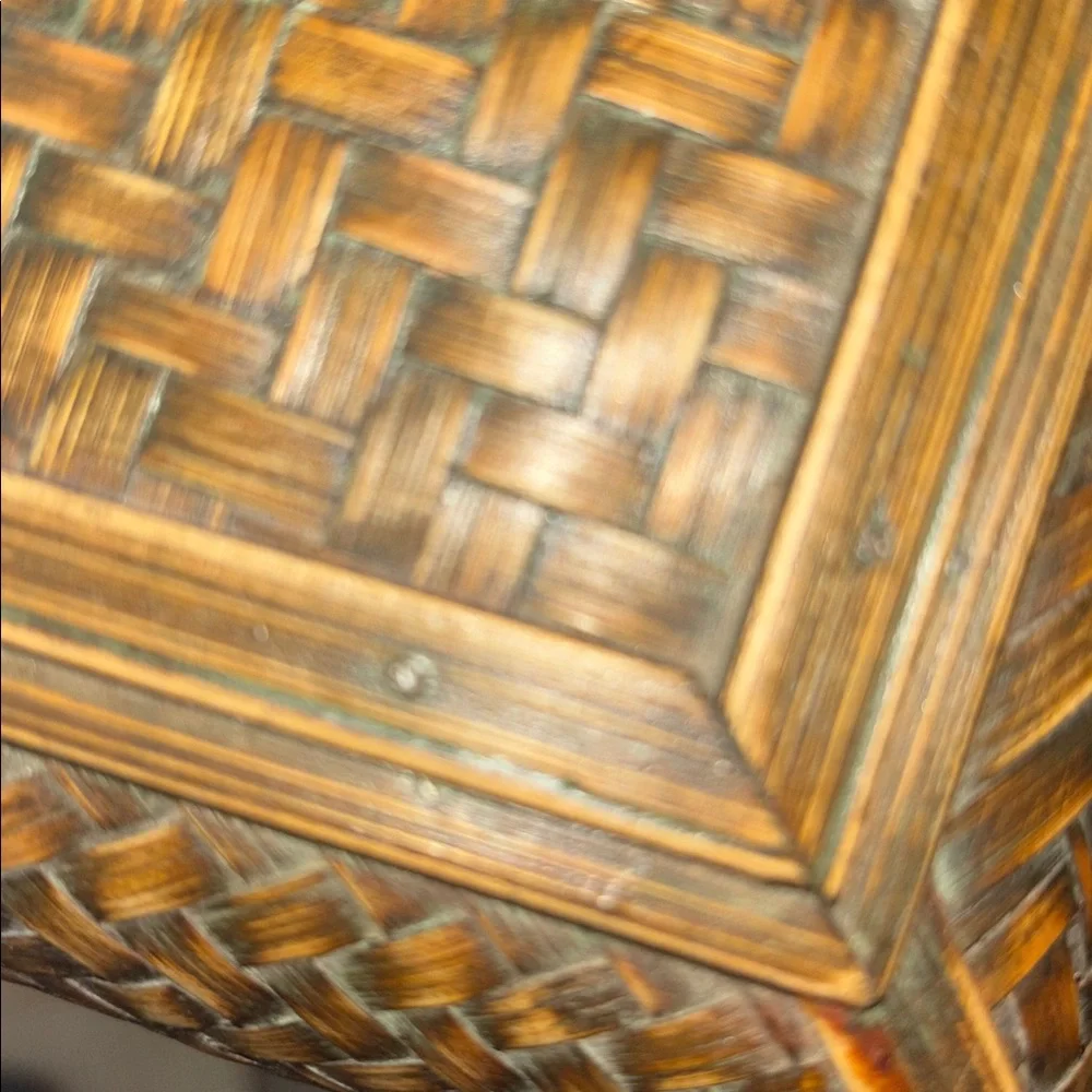 Vintage Chinese Wedding Woven Basket with Handle 2 tiers